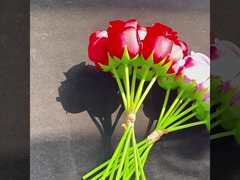 بيع بالجملة لوردات محاكاة ذات 7 رؤوس، وردة إمبراطورية باقة وردة يدوية للمنزل والفندق والزفاف