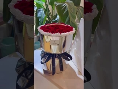 ورق لف الزهور المزخرف بالمرآة، ورق لامع فضي، سيلوفان مكثف مقاوم للماء، حصيرة