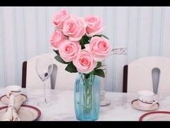 باقة وردة محاكاة، زهرة حرير، زهرة بلاستيكية، زهرة مزيفة، ديكورات غرفة المعيشة ذات فرع واحد