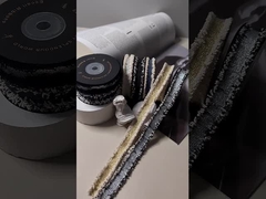 الشريط الكوري متعدد الألوان مع حواف زهرية عطورة صغيرة ، الفراء والحواف الخام ، ملابس ملحقات