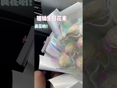 بيع بالجملة فيلم قوس قزح مقاوم للماء، ورق زجاج شفاف، ورق زهور، ورق الليزر، بوك زهور