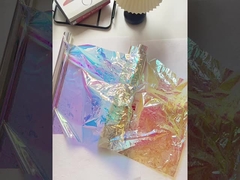 ورق لف الزهور الملون، ورق اللؤلؤ، قوس قزح بالليزر، حلوى شفافة ذات سبعة ألوان