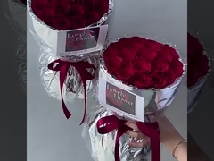 ورق تغليف الأزهار الزجاجية الفضية، ورق سطح المرآة العاكس، فيلم القصدير من البيوفيك، كريم المياه الموجة