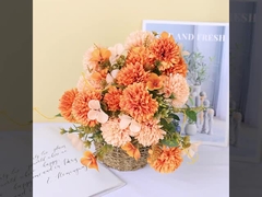 زينة الكرزنتيم الصناعي، زهور الحرير، البابونج، تصميم صورة غرفة المعيشة، زهرة