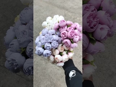 27 رأس زهرة اصطناعية بوكيت من وردة الشاي، لافيت، زهرة اصطناعية بوكيت الزفاف، ديكور المنزل