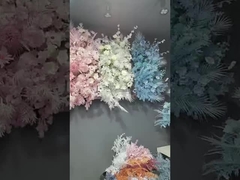 السماء المليئة بالأوراق، النباتات الخضراء المتلألئة بالنجوم، الزهور المزيفة، أوراق القيقب، زينة الزفاف، العسل