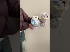 نسيج الدوبامين البولكا نقطة المنتهية باقة الصابون وردة هدية عيد الحب لأفضل الأصدقاء والفتاة