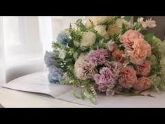 زهرة محاكاة القرنفل سلسلة لون الربيع زهرة مقبض صغير عيد الأم زهرة مزيفة طازجة