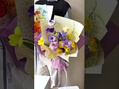 ورق تغليف زهرة فالينوبسيس المعتمة يوم الأم، ورق تغليف بوكيت مقاوم للماء مطبوع،