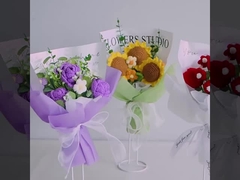 عبر الحدود الشعبية المصنوعة يدويًا القرنفل الخيوط الحياكة زهرة وردة صندوق هدية عيد الأم