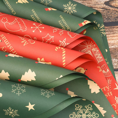 شراء ورق تغليف مقاوم للماء يحتوي على موضوع عيد الميلاد لفتات الوردة / ترتيبات الزهور تصنيع عبر الإنترنت