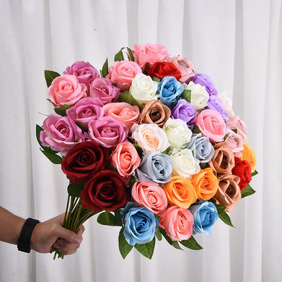 شراء الزهور المقلدة المصنوعة يدوياً للزفاف المنزل زينة عيد الحب تصنيع عبر الإنترنت