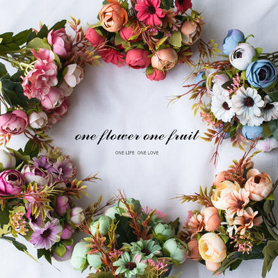 شراء الزهور الاصطناعية ، الزهور المزيفة ، براعم الشاي الماسية ، وردات الشاي البلاستيكية ، الزهور الاصطناعية ، الزهور الزخرفية ، الدعائم التصويرية تصنيع عبر الإنترنت