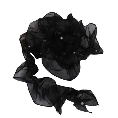 شراء 12 سم اللؤلؤ أورغنزا طيات ريفل حافة المرآة حافة الشريط شبكة زهرة وردة الزهور الملابس الملحقات الفم تصنيع عبر الإنترنت