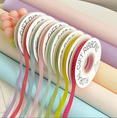 شراء شريط بولكا ذو جانبين من البوليستر 1 سم / 18 م مثالي للتغليف اليدوي تصنيع عبر الإنترنت