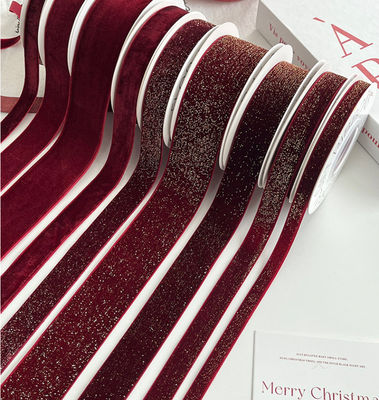 شراء شريط مخملي أحمر مصنوع من صنع الإنسان لسنة الفن الزهري اليدوي تصنيع عبر الإنترنت