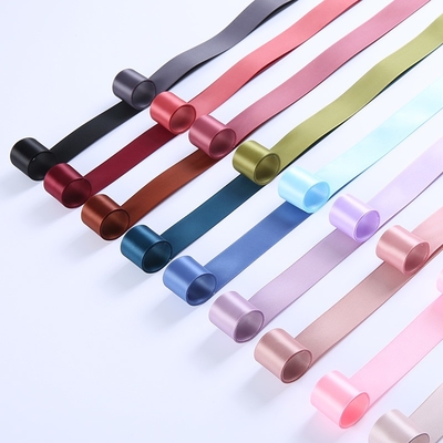 سعر جيد 1 بوصة مزدوج الوجهين Grosgrain هدية التفاف الشريط 25mmX50 ياردة الساتان الشريط الانترنت