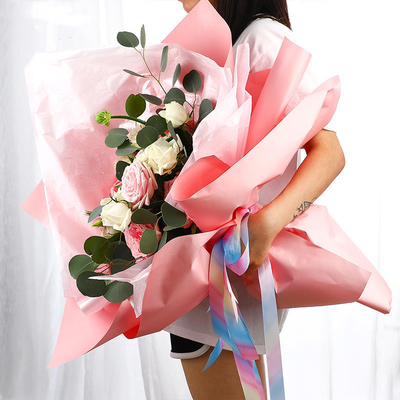 سعر جيد CMYK Fashion Printed Flower Wrapping Paper 58 * 58cm العديد من التصاميم الانترنت
