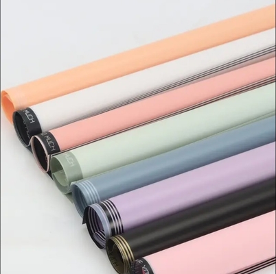 سعر جيد 57*57CM ورق التعبئة الخضراء المقطعة الحدودية للتعبئة الخضراء الزهرة التعبئة الخضراء الانترنت