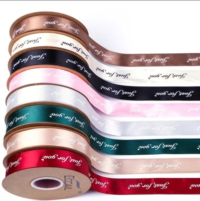 سعر جيد 3mm-100mm شرائط ساتين مخصصة غلاف هدية قوس قزح ملونة غروسغرين زهرة لف الشريط الانترنت
