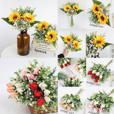سعر جيد باقات اليد الصناعية، والنباتات الصناعية، وباقات الزهور المزيفة الانترنت