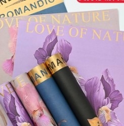 سعر جيد Hot stamping Fauvism Flower Paper Flower Packaging Paper الانترنت