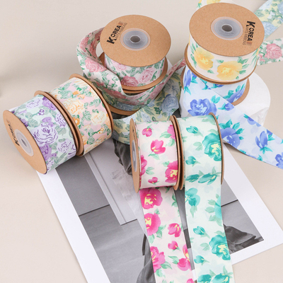 سعر جيد الشريط الوردي الملحقات الشعر DIY هدية أزهار التعبئة الأحذية زهرة العشب قبعة القوس الشريط الوردي الشريط الزهري الانترنت