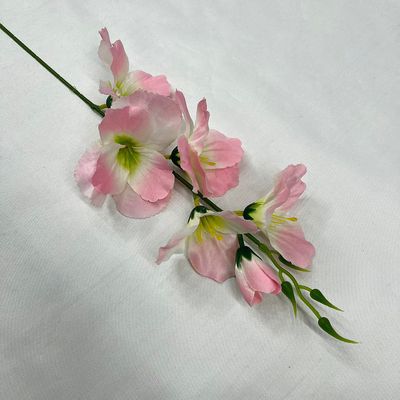 سعر جيد Simulated flower small single sword orchid fake flower cross-border hot selling floral bouquet high-end silk flower small orchid table flower arrangement الانترنت