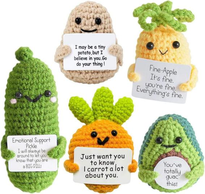 سعر جيد Positive Crochet Cotton Doll DIY Emotional Support Toy, Yarn الانترنت