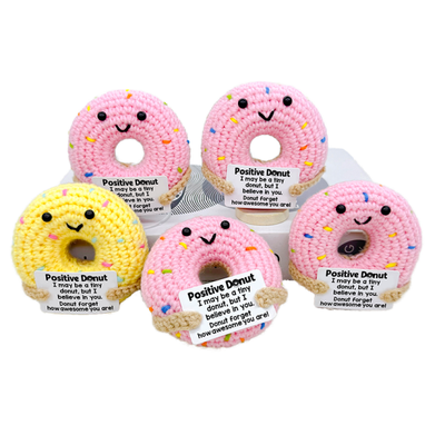 سعر جيد Handmade Donut Crochet Plush, Eco-Friendly Textile & Fabric Emotional Support Gift الانترنت