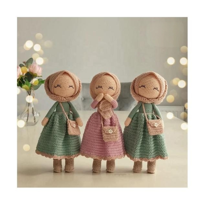 سعر جيد دمية الحجاب الإسلامي، 11-30 سم 100٪ القطن Amigurumi لرمضان / هدايا العيد الانترنت